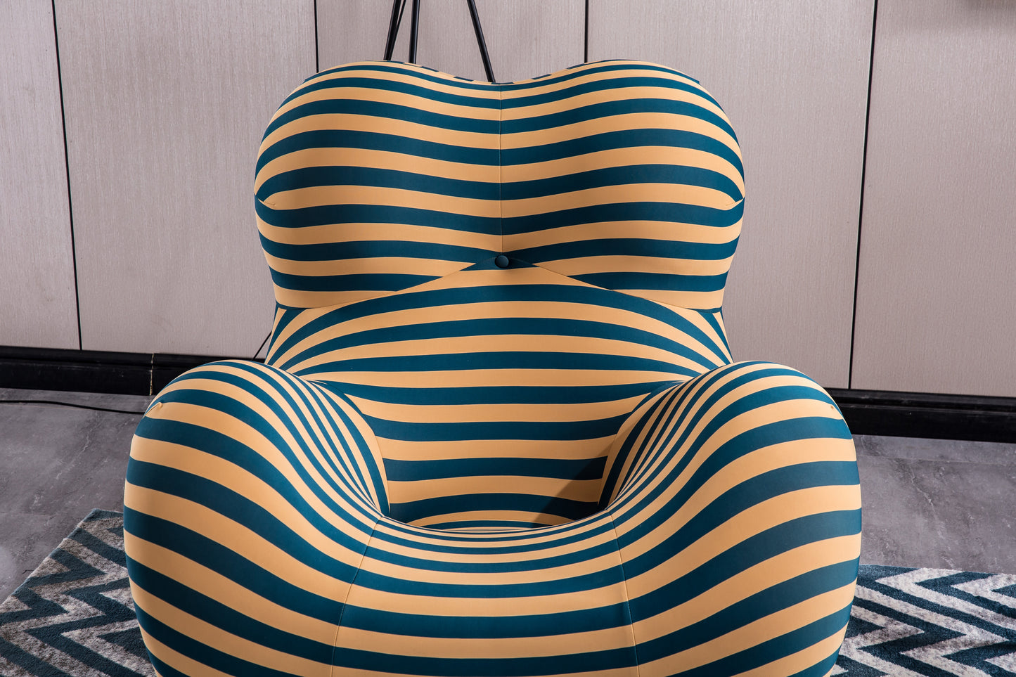 C610L Italian Designer Barrel Chair with Ottoman