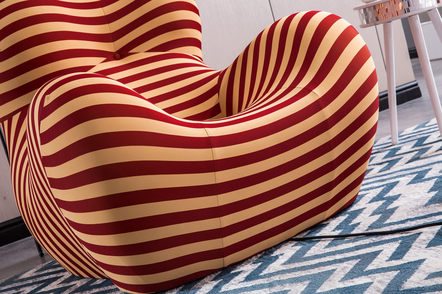 C610L Italian Designer Barrel Chair with Ottoman