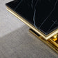 CT316 Classic Black Marble Coffee Table with Gold Base