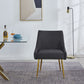 DC58 Set of 2 Elegant Dining Chair with Gold Finish Base