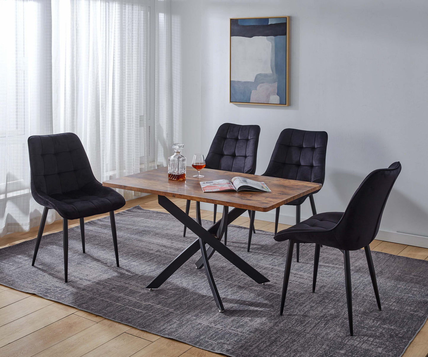 DT8120/DT8160/DT8200 Dining Table with Multiple Options of Table Top