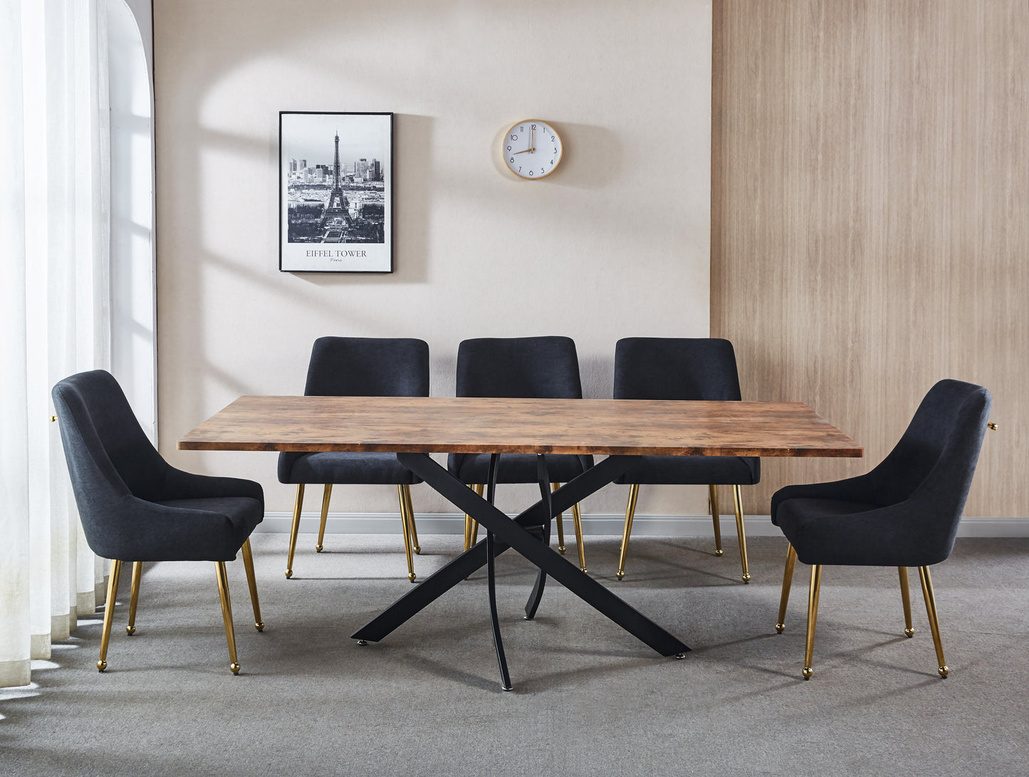 DT8120/DT8160/DT8200 Dining Table with Multiple Options of Table Top