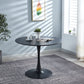 DT90 Printed Marble/ Metal Top Dining Table