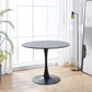 DT90 Printed Marble/ Metal Top Dining Table