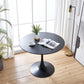 DT90 Printed Marble/ Metal Top Dining Table