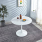 DT90 Printed Marble/ Metal Top Dining Table