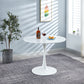DT90 Printed Marble/ Metal Top Dining Table