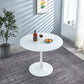 DT90 Printed Marble/ Metal Top Dining Table
