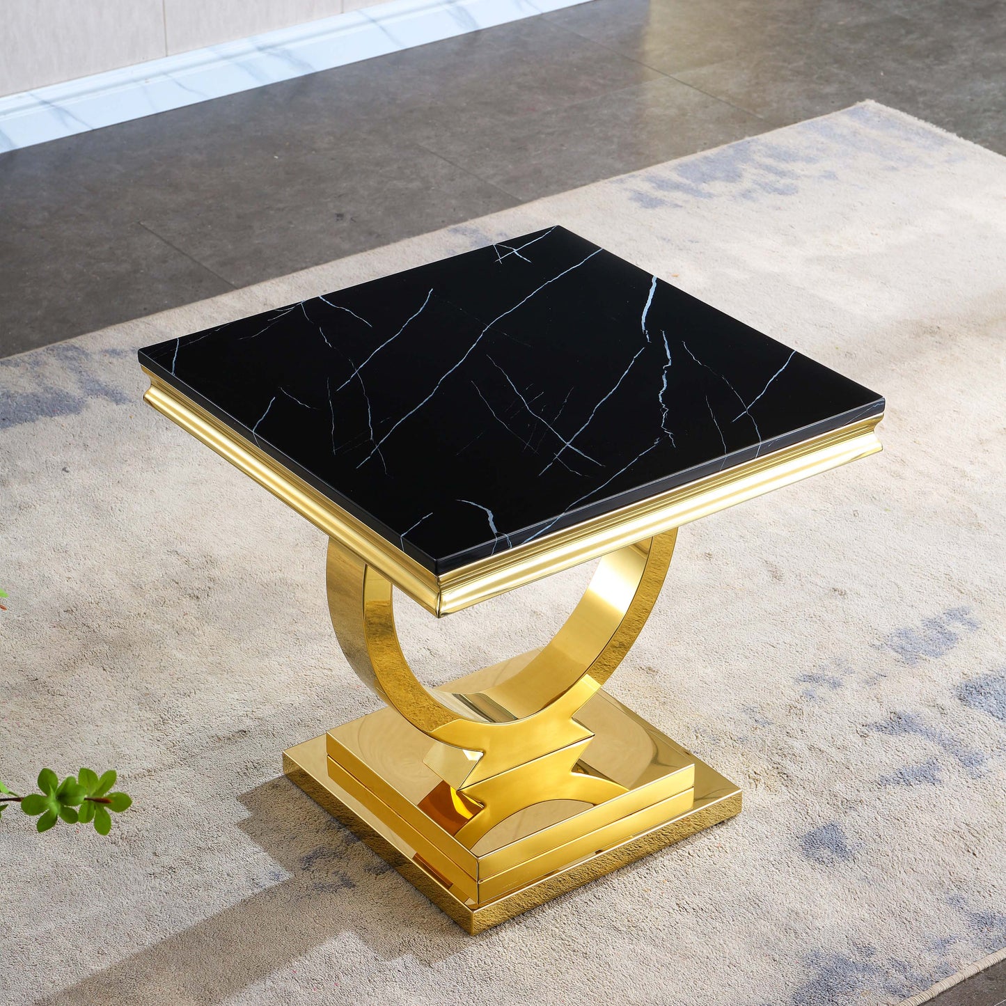 ET316 Solid Marble End Table