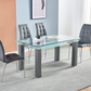 JD150 Rectangular Tempered Glass Dining Table