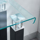 JD2 Modern Console Table with Tempered Glass