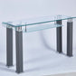 JD2 Modern Console Table with Tempered Glass