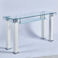 JD2 Modern Console Table with Tempered Glass