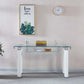 JD2 Modern Console Table with Tempered Glass
