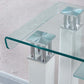 JD2 Modern Console Table with Tempered Glass