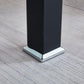 JD4 Modern End Table with Tempered Glass and Leatherette