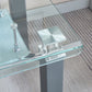 JD4 Modern End Table with Tempered Glass and Leatherette