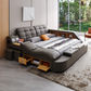 9012 Eastern King/Queen Leather Bed with Storage
