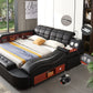 9012 Eastern King/Queen Leather Bed with Storage