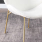 RC01 Set of 2 Velvet Barrel Chairs with Gold Metal Legs