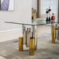 RDT210SG Rectangular Dining Table with 12mm Clear Tempered Glass