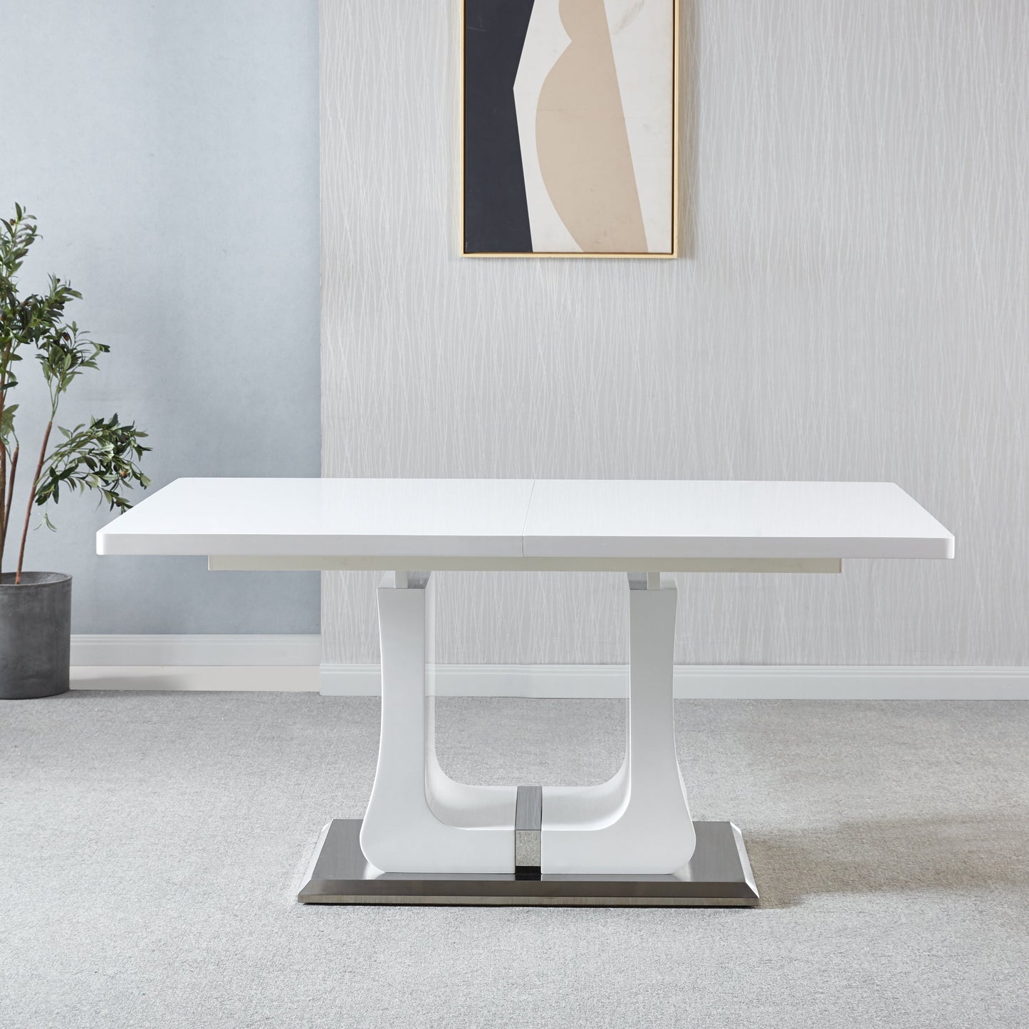 RDT219 Printed Marble Extendable  Dining Table