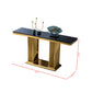 ST311 Solid Marble Console Table with Gold Finish Base