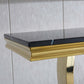 ST316 Black Marble Console Table with Gold Finish