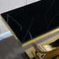 ST316 Black Marble Console Table with Gold Finish